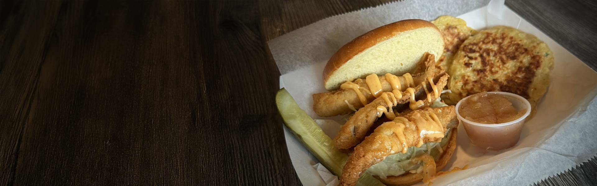 Highwater Lake Bar and Grill fish sandwich basket Highwater Lake Bar and Grill fish sandwich basket